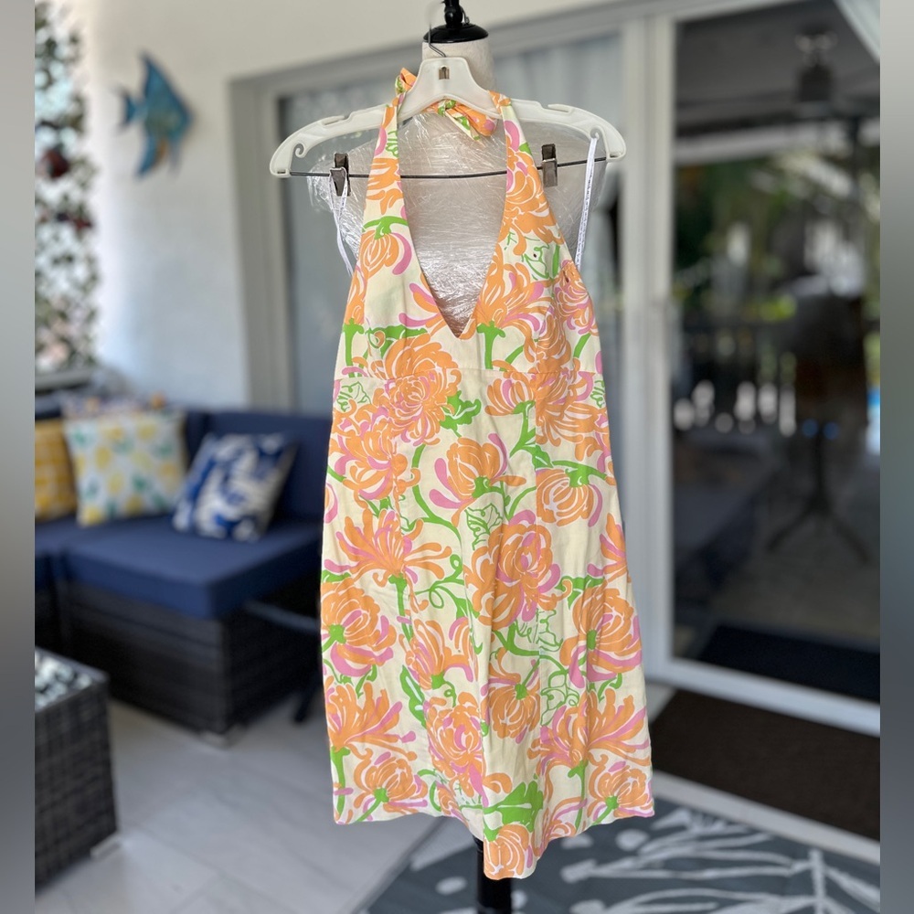 Lilly Pulitzer Yellow and Green Floral Dress